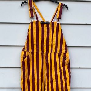 overalls Adult Maroon & Gold Game Bibs Overalls size large